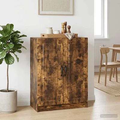 Image de Buffet vidaXL en chêne fumé 66 x 34,5 x 87 cm, aggloméré