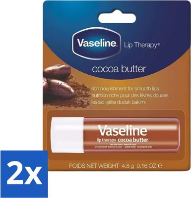 Produktbild von Vaseline - Kakaobutter - Lippentherapie-Stick - Glanz & Feuchtigkeit - 4,8 g - Vorteilspack - 2 Stücke