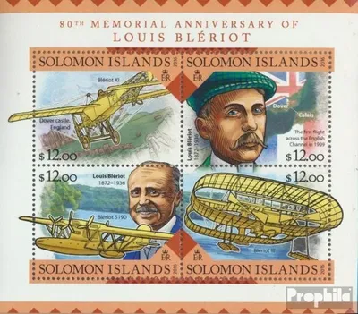 Produktbild von Briefmarken Salomoninseln 2016 Mi 3666-3669 Kleinbogen (kompl. Ausg.) postfrisch Louis Blériot
