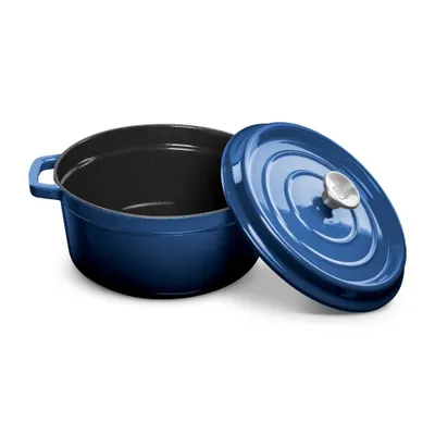 Immagine prodotto di Pentola in ghisa smaltata Grand feu da 3,5 l in blu scuro