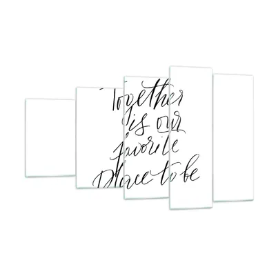 Produktbild von Bilder auf glas - 5 Teile - Gemeinsam unser Ort - 100x60cm - Glasbilder - Wandbilder - Bilder - zum Aufhängen bereit - Wanddekoration aus Glas - Glas Bilder - Wandbild auf Glas - GEG100x60-4539