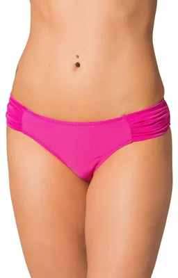 Produktbild von Aquarti Damen Bikinihose mit seitlichen Raffungen, Farbe: Pink, Größe: 40