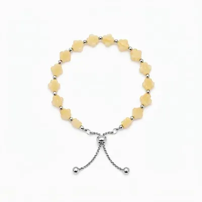 Productafbeelding van BEYSTON Barnsteen armband met sterren, citroenbarnsteen, AI-gegenereerde afbeelding