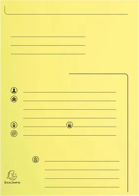 Produktbild von Exacompta 5x 25er Aktenmappen 2 Klappen SUPER 210 - 24x32cm - sortiert - 334000E