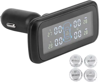 Zdjęcie produktu dla Bezprzewodowy system monitorowania ciśnienia w oponach z wyświetlaczem LCD Monitor samochodowy TPMS z 4 czujnikami