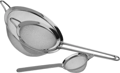 Zdjęcie produktu dla Excellent Houseware | Sitka kuchenne 3 szt. - Ø 8/14/20 cm - Sitko ze stali nierdzewnej z rączką
