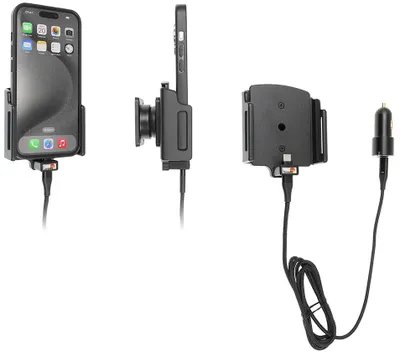 Produktbild von Brodit Halter aktiv iPhone 15/15 Pro USB-C verstellbar