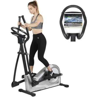 Produktbild von CARE 5484 - Vernetzter Crosstrainer mit Ergometer - 18 kg Schwungmasse - 23 Programme - 16 motorisierte Widerstandsstufen - Regelmäßiger Heimgebrauch