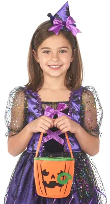 Produktbild von Kürbis-Tasche für Kinder Halloween-Accessoire orange-schwarz - Einheitsgröße