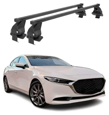 Image de Barres Transversales Menabo pour Mazda 3 2019-2026 Noir, productTiles.product.images.aiGenerated