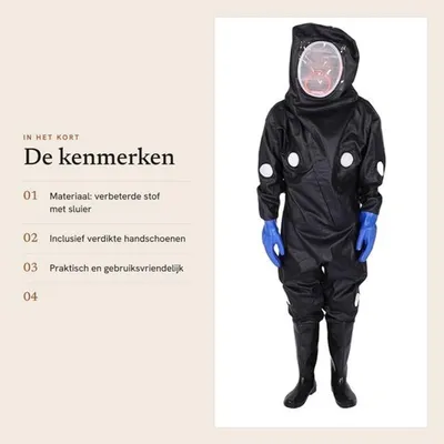 Bienenanzug - Anti-Biene Hornissenanzug - Schützende Schleier - Verstärkte Handschuhe - Leichtgewicht 4100g