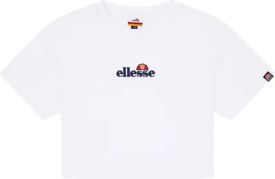Produktbild von ellesse Damen T-Shirt FIREBALL - Crop-Top, Kurzarm, Rundhals, Logo Weiß M