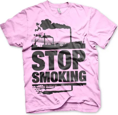 Produktbild von Stop Smoking T-Shirt - Large - Pink