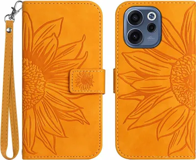Produktbild von OPPO Reno15 F Hülle - Coverup Sonnenblume Klapphülle mit Schlüsselband - Gelb