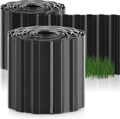 Productafbeelding van Famanu tuinrand van kunststof - bloembedrand en gazonrand, antraciet