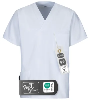 Produktbild von Schlupfkasack, uni, weiß, 6XL : 6XL : weiß : 50% Baumwolle 50% Polyester