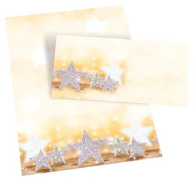 Produktbild von SIGEL DP029 Weihnachts-Motiv-Papier, Glitter Stars, 90 g/m², 100 Blatt