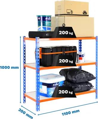 Obrázok produktu pre MADERCLICK SUPERPLUS 3/300 1000 BLARAN/MAD metalická prateleira
