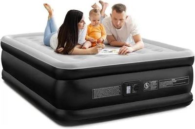 Produktbild von Famanu Luftbett für 2 Personen - selbstaufblasend mit integrierter Pumpe - aufblasbares Matratze in 3 Minuten