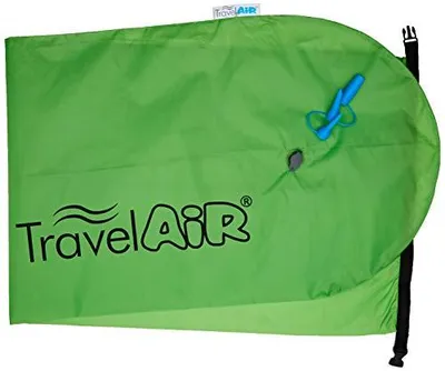 Produktbild von TravelAir® ca.50x140cm 100l Farbe:grün 3in1:Luftpumpe Packsack Strand-Kissen mit Adapter u. 3 Ventilen