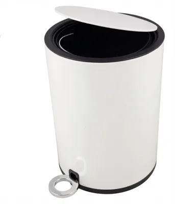 Produktbild von Kosmetikeimer - Poppis Mülleimer 3l mit Softclose-System - Badeimer mit Absenkautomatik (Weiß 3 Liter)
