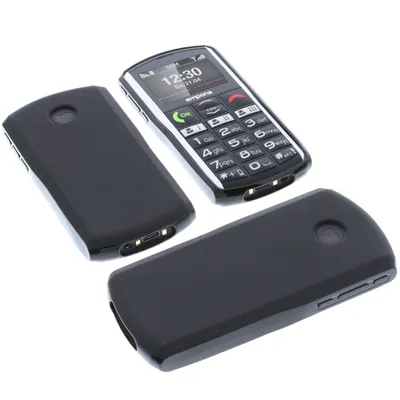Produktbild von foto-kontor Hülle kompatibel mit Emporia Simplicity Tasche Gummi TPU Schutz Handytasche schwarz