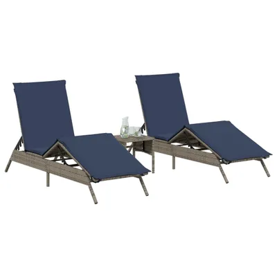 Zdjęcie produktu dla VidaXL 4002716, Lounge, Obite siedzisko, Technorattan, Stal, Niebieski, 110 kg, 350 mm