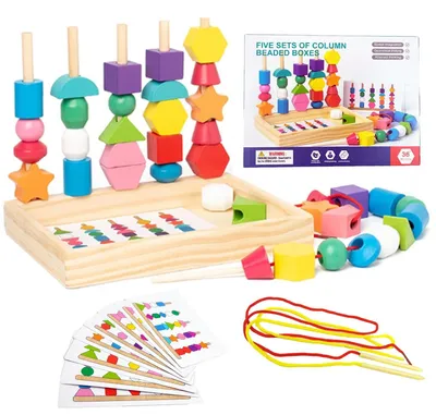 Image de Jeu de motricité Montessori en bois, à partir de 2 ans. Jouet éducatif Montessori