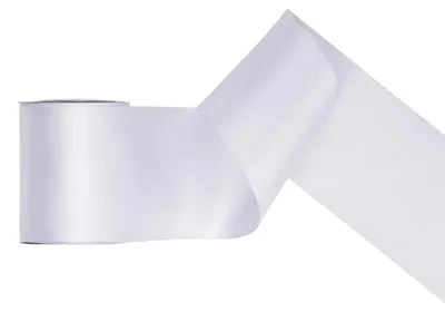 Zdjęcie produktu dla 20 sztuk, satynowa taśma, biała, szerokość 100 mm, długość 25 metrów