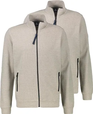 Produktbild von LERROS 2er Pack Basic Sweatjacke Durchgehender Reißverschluss, Bequeme Passform, Hoher Kragen für modernen Look