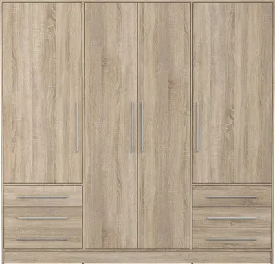 Produktbild von Furniture24 Drehtürenschrank Jupiter Jpts86-D30F Kleiderschrank Sonoma Eiche