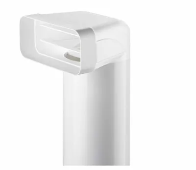 Zdjęcie produktu dla Naber COMPAIR System Ø 150 F-UR 150 deflektor 90° z rurą okrągłą, biały Długość 1000 mm