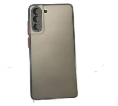Image de Coque de protection pour Samsung Galaxy S21 FE 5G, transparente avec dos noir