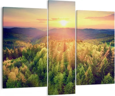 Produktbild von Bild auf Leinwand - Leinwandbild - Berge Natur - 95x80cm - Wand Bild - Wanddeko - Wandbilder - Leinwanddruck - Bilder - Kunstdruck - Wanddekoration - Leinwand bilder - Wandkunst - CB95x80-3697