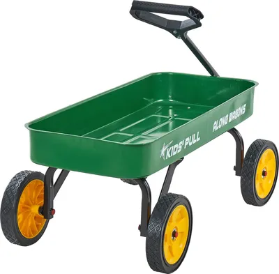Zdjęcie produktu dla SucceBuy wózek ręczny dla dzieci od 18 miesięcy, 1010x480x360 mm, wózek transportowy o udźwigu do 80 kg, wózek ręczny z uchwytem, idealny do ogrodu, na plażę i na kemping, zielony