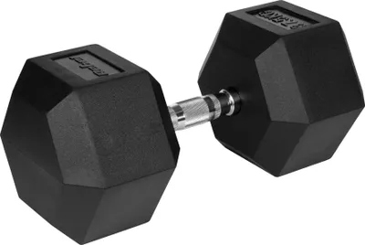 Produktbild von Gusseisen Gummihantel Kurzhantel HEX 37,5kg Rebel sechseckig
