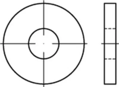 Produktbild von Reyher  6340 U-Scheiben 13,0 x35x5,0 Stahl blank (50 Stück)
