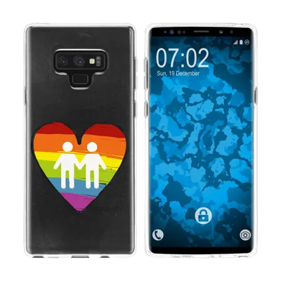 Produktbild von PhoneNatic Case kompatibel mit Samsung Galaxy Note 9 Silikon-Hülle pride Männer M3