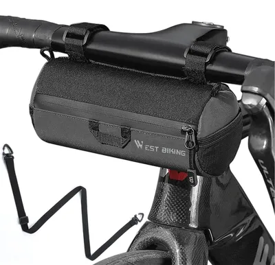 Immagine prodotto di Borsa da bicicletta con tracolla, capacità 1 litro, colore nero, adatta per mountain bike e bici da corsa