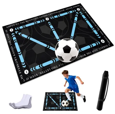 Productafbeelding van Voetbal Trainingsmat 90x60cm met Grip Sokken - Rutschfest en Schokabsorberend