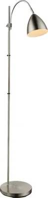 Produktbild von Globo Lighting Stehleuchte Metall verchromt, Nickel matt, Kunststoff, Wippschalter am Kabel, Höhenverstellbar, LxBxH: 420x250x1560mm, Kabellänge 3000mm, exkl. 1x E14 40W 230V