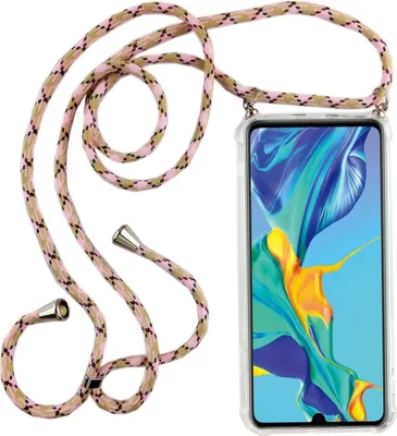 Produktbild von Handykette für Huawei P30 - Smartphone Necklace Hülle mit Band - Schnur mit Case zum umhängen in Rosa