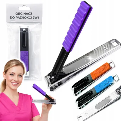 Obrázek produktu pro Robustní kleštičky na nehty 2v1 s pilníkem pro silné nehty