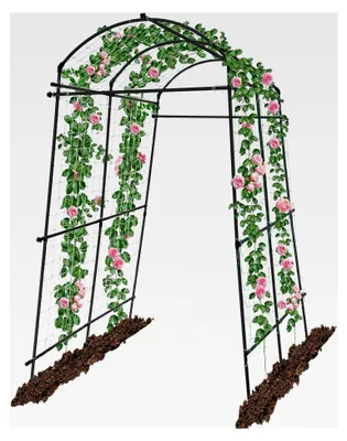 Produktbild von 2,1 m Gartenbogen Rankhilfe für Kletterpflanzen - Metall Spalier für Gemüse und Blumen im Freien