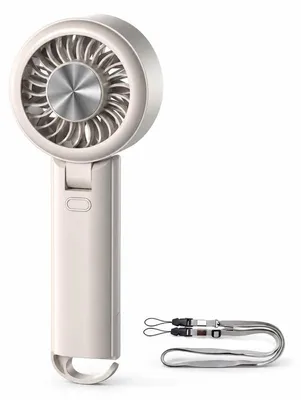 Produktbild von 2er Set Mini Handventilator Akku USB-C, Tragbarer Ventilator mit LED Display, 6 Stufen, leise, Tischventilator für Büro, Reisen & Camping