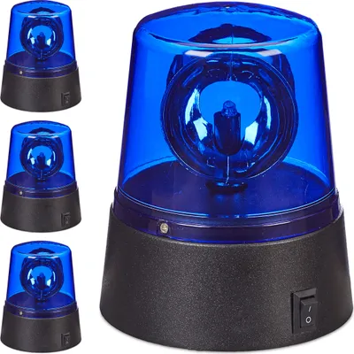 Produktbild von relaxdays 4 x LED Blaulicht
