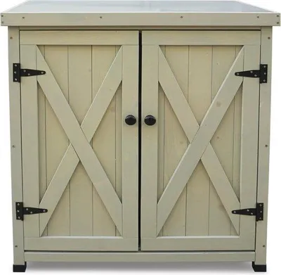 Produktbild von Famanu GartenSchrank Kunststoff - Praktische Aufbewahrungslösung für den Außenbereich