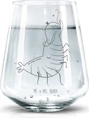 Produktbild von Mr. & Mrs. Panda Trinkglas Garnele Franzose - Transparent - Geschenk, getränkebecher, Französisch, Meer, Tumbler Glas, Krabbe, Becherglas, Wasserglas