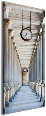 Produktbild von Wallario Premium Leinwandbild Säulengang in Größe 60 x 150 cm