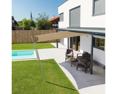 Produktbild von Windhager Sonnensegel Quadratisch Polyester (PES) beige 400x400 cm